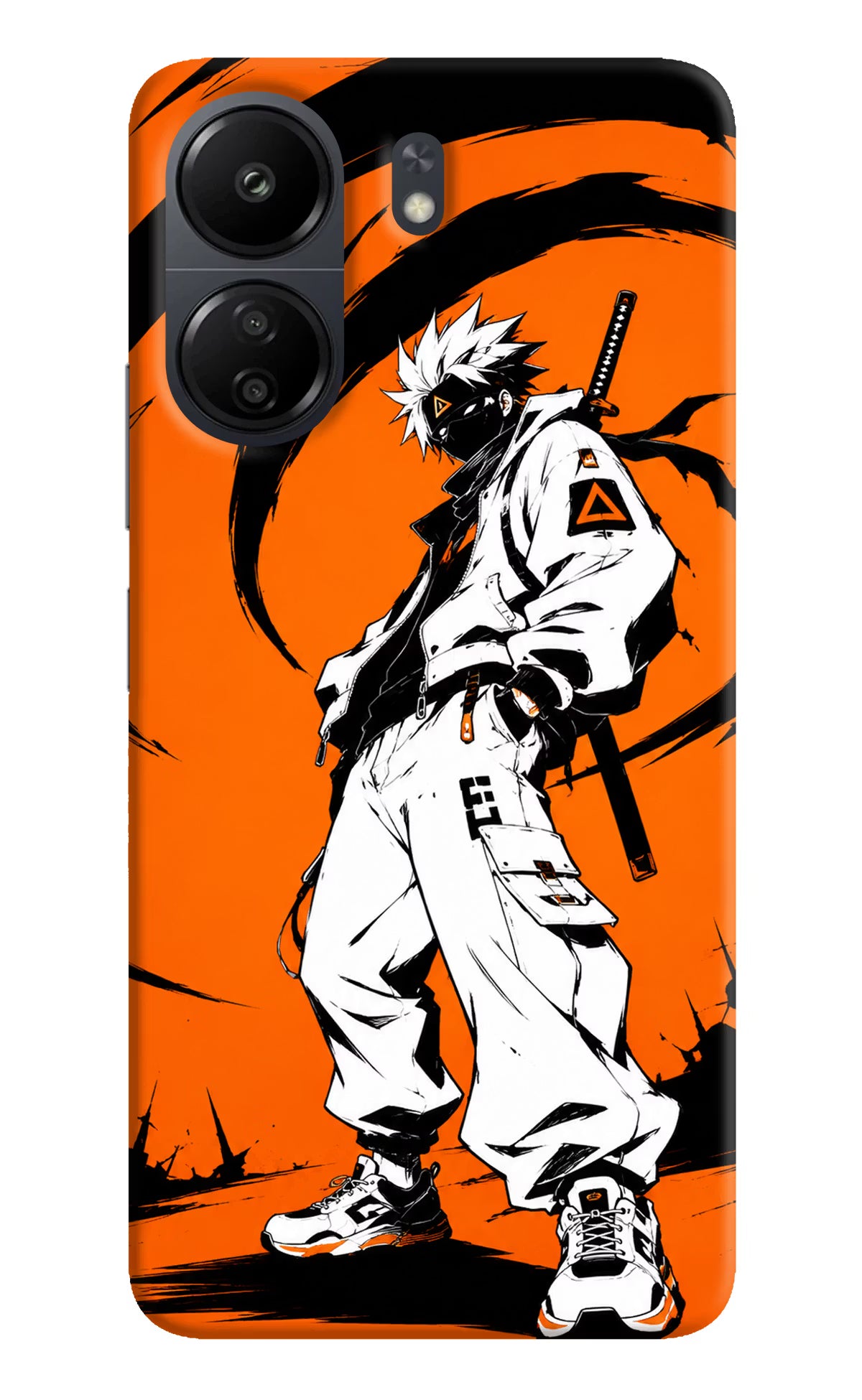 Street Samurai  Poco C65 Hard Case Back Cover by Casekaro