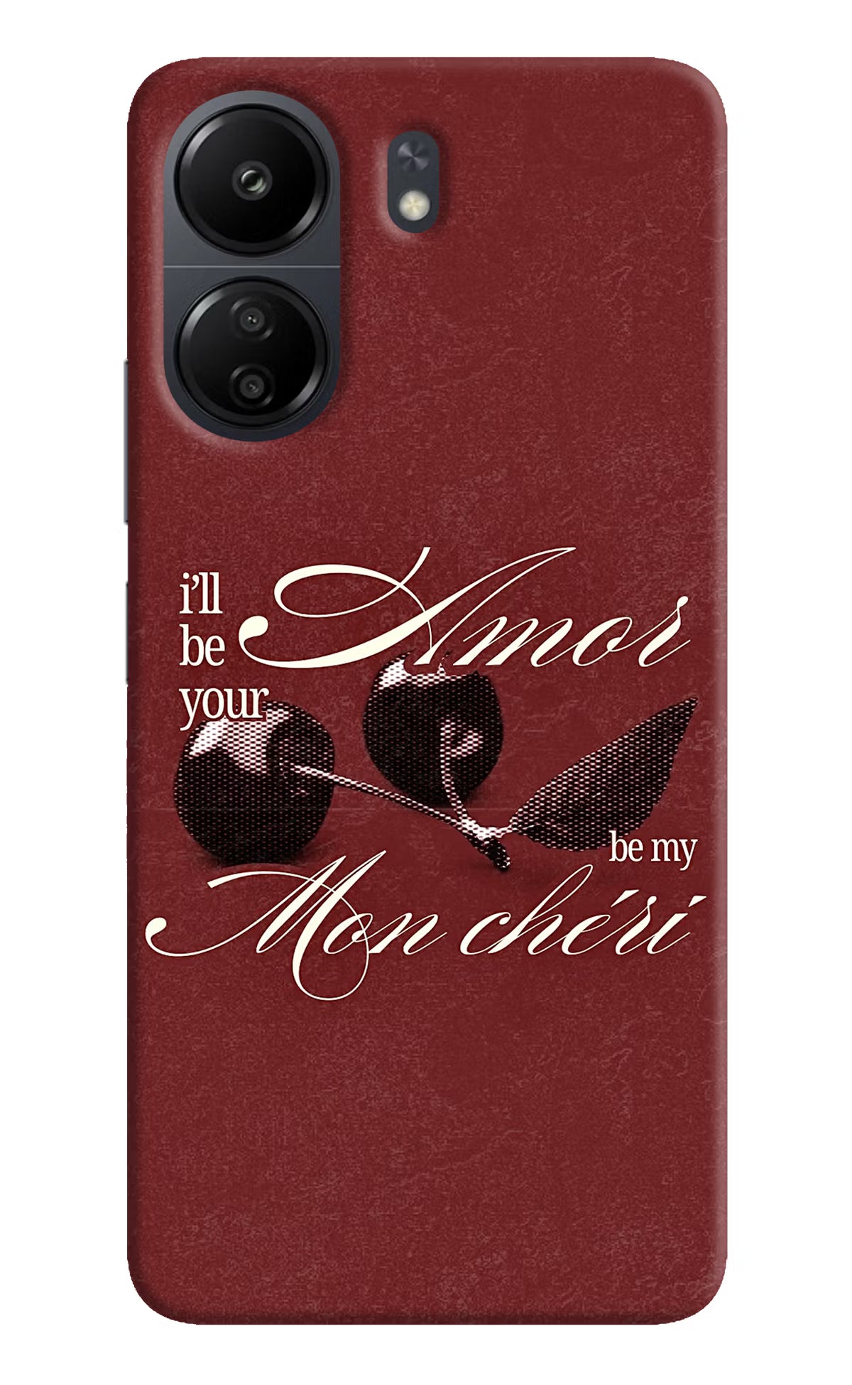 Velvet Cherry Poco C65 Back Cover