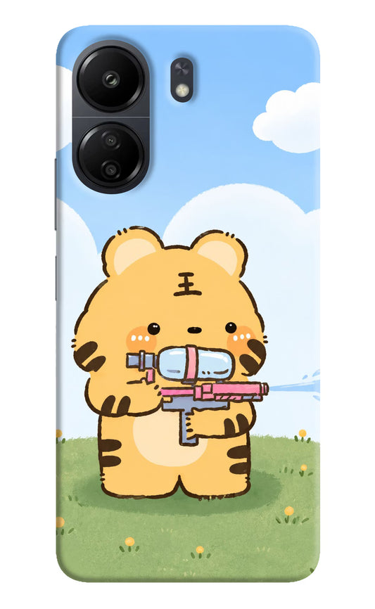 Tiger Treat Poco C65 Hard Case Back Cover by Casekaro