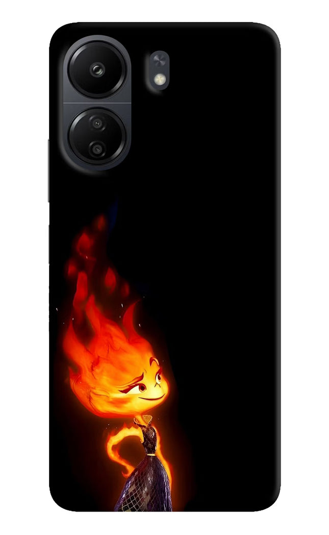 Ember Flame Poco C65 Hard Case Back Cover by Casekaro