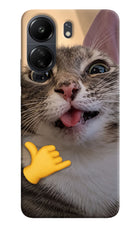 Silly Cat Call Poco C65 Hard Case Back Cover by Casekaro
