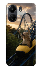 Rollercoaster Dog Poco C65 Hard Case Back Cover by Casekaro