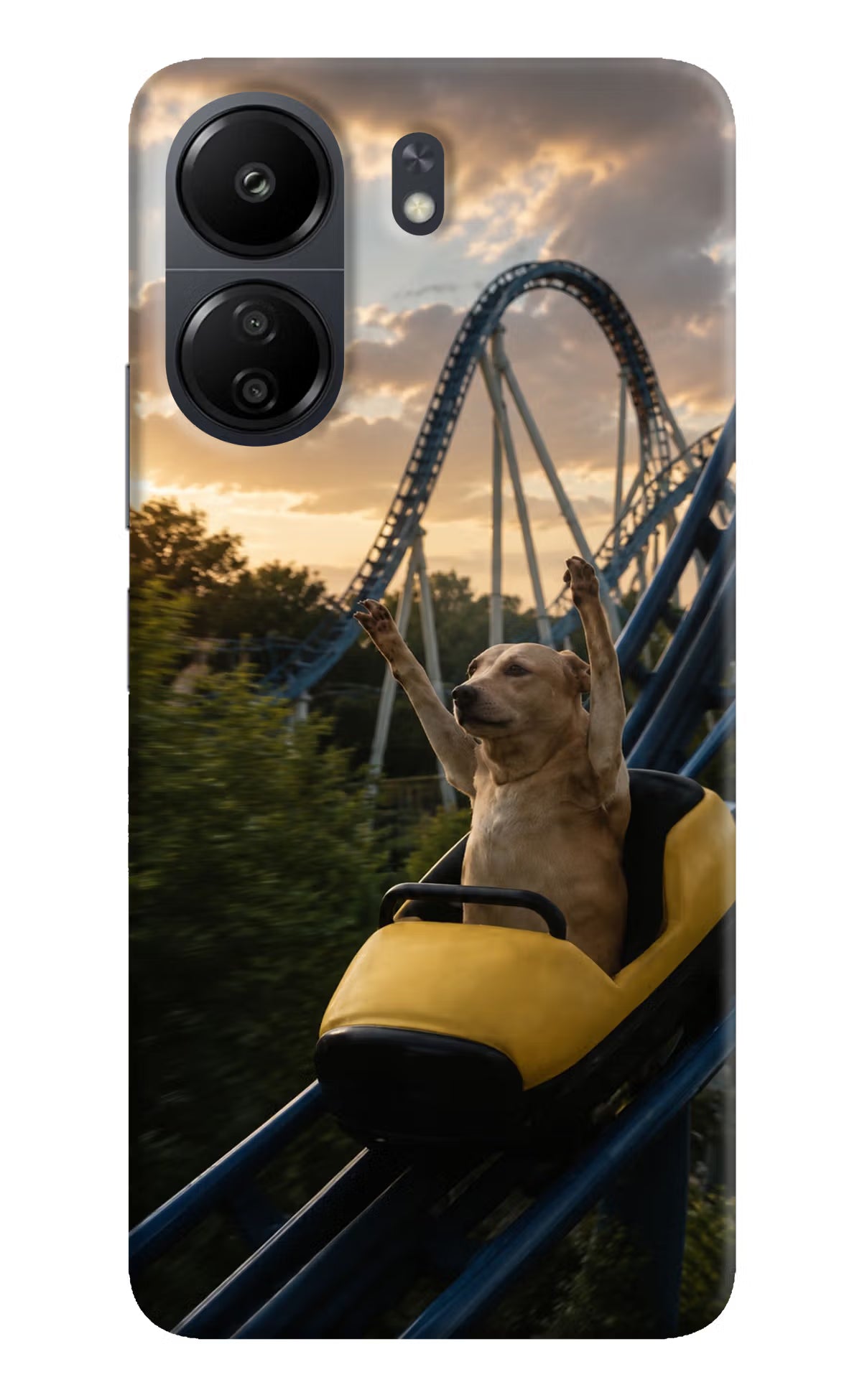 Rollercoaster Dog Poco C65 Back Cover