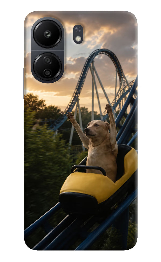 Rollercoaster Dog Poco C65 Hard Case Back Cover by Casekaro