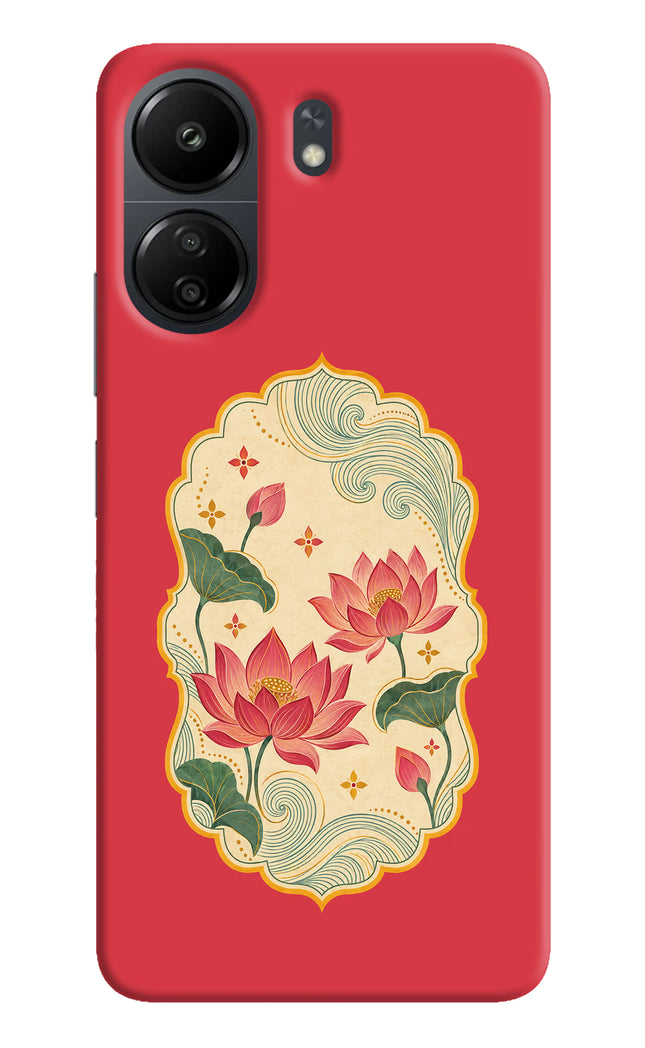 Pink Lotus Poco C65 Back Cover