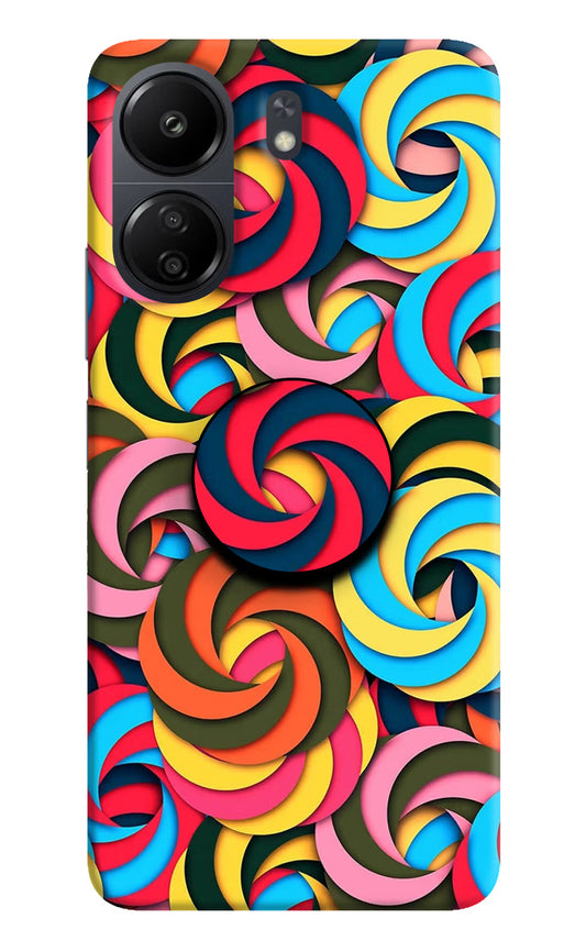 Spiral Pattern Poco C65 Pop Case by Casekaro