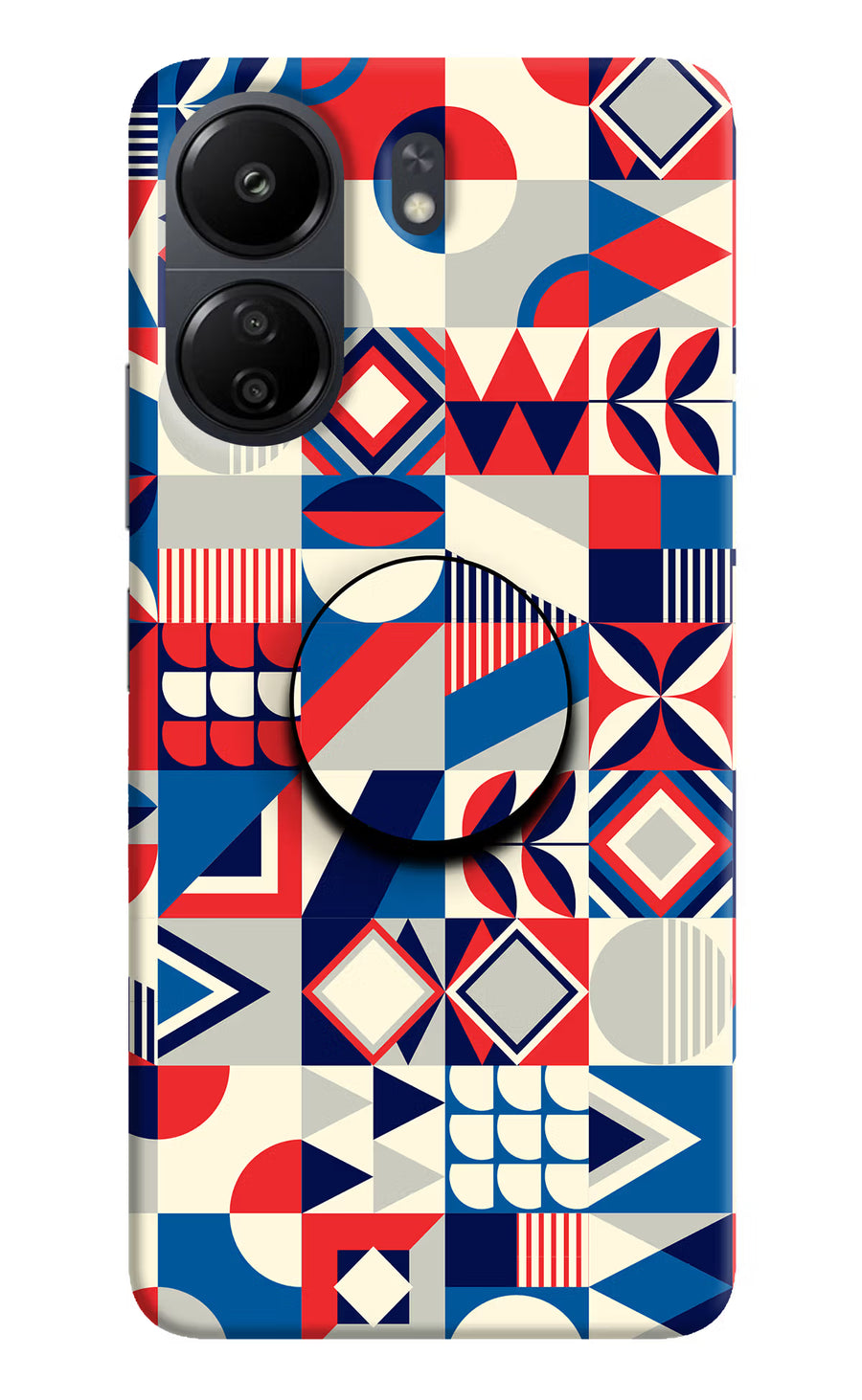Colorful Pattern Poco C65 Pop Case, Hard case