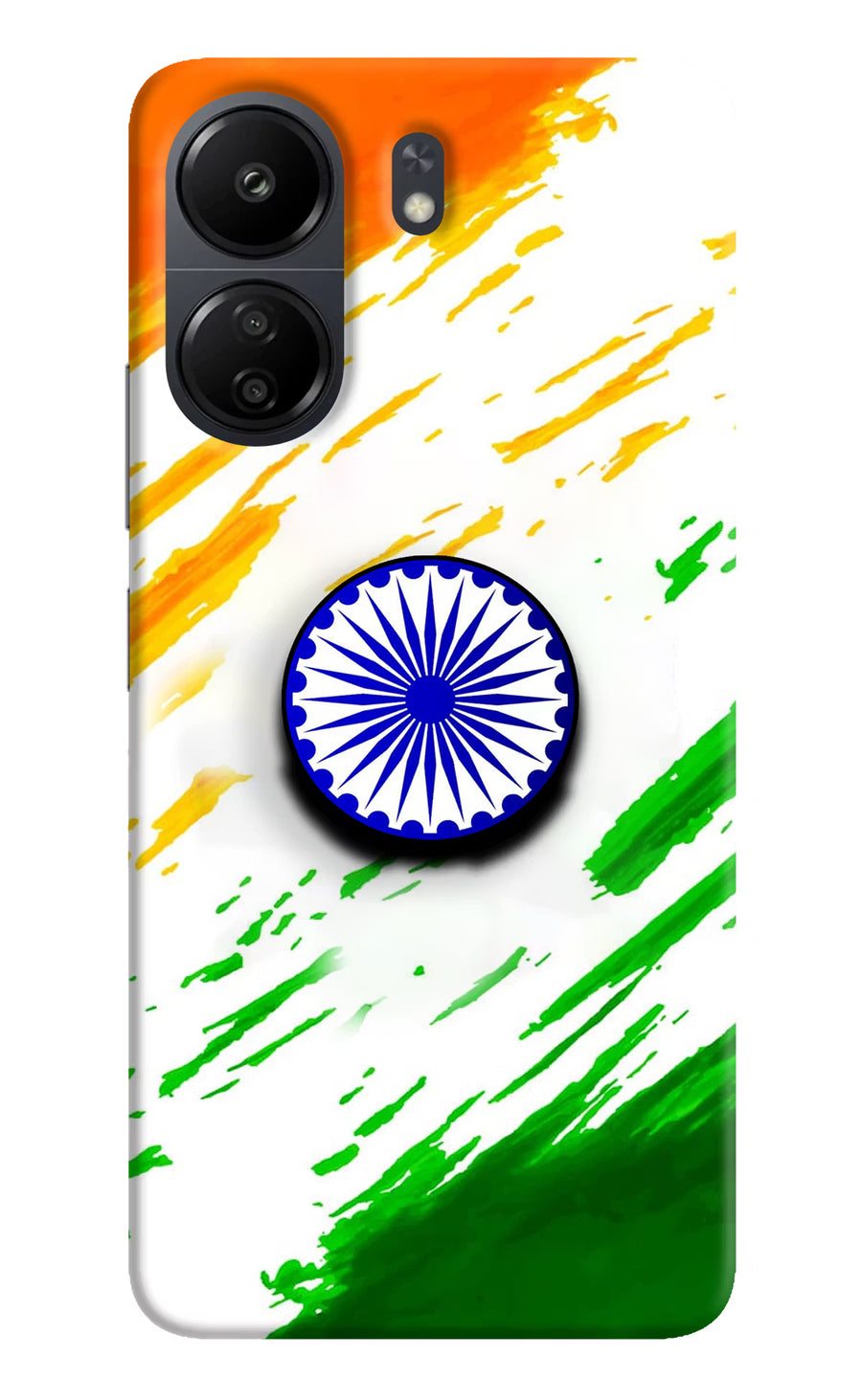Indian Flag Ashoka Chakra Poco C65 Pop Case, Hard case