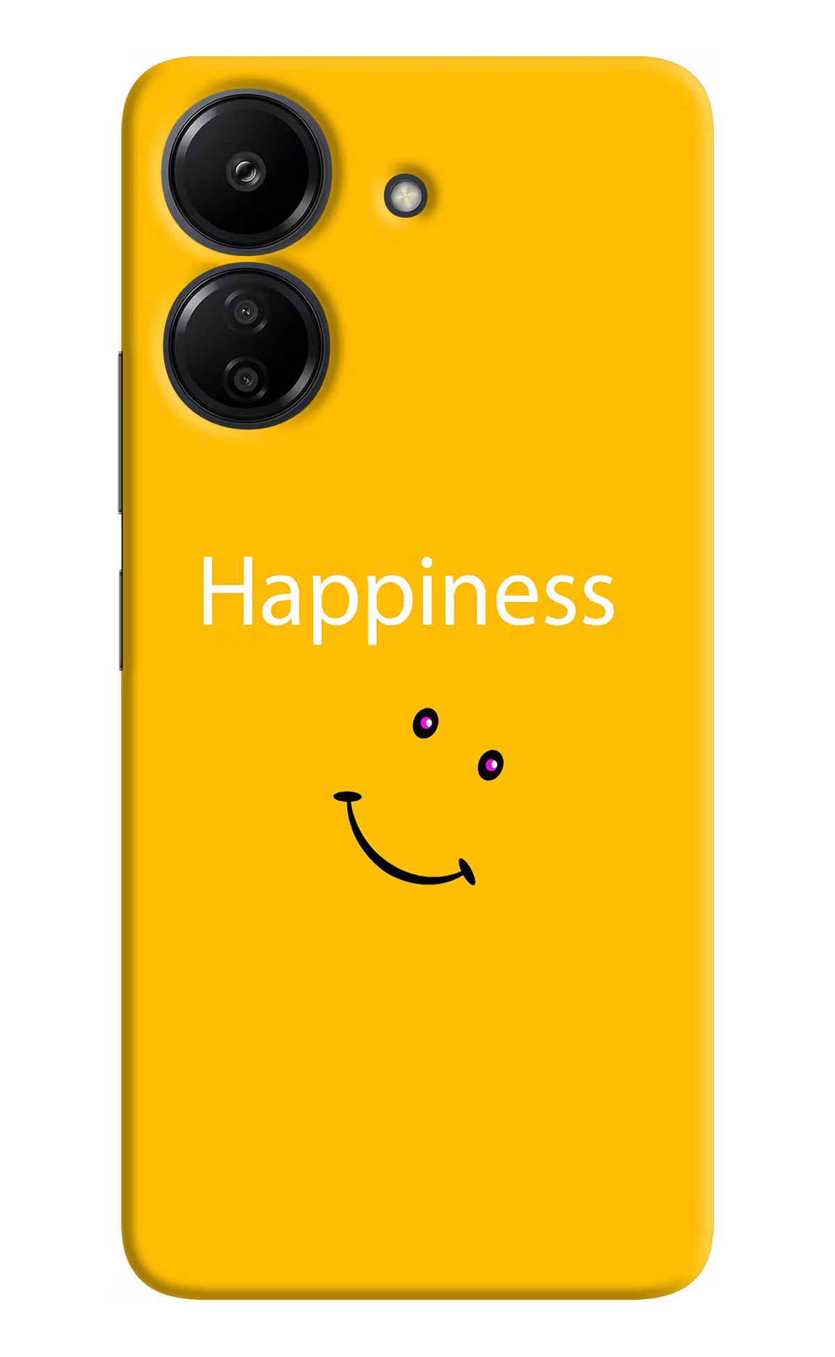 Happiness With Smiley Redmi 13C 4G Hard Case Back Cover by Casekaro