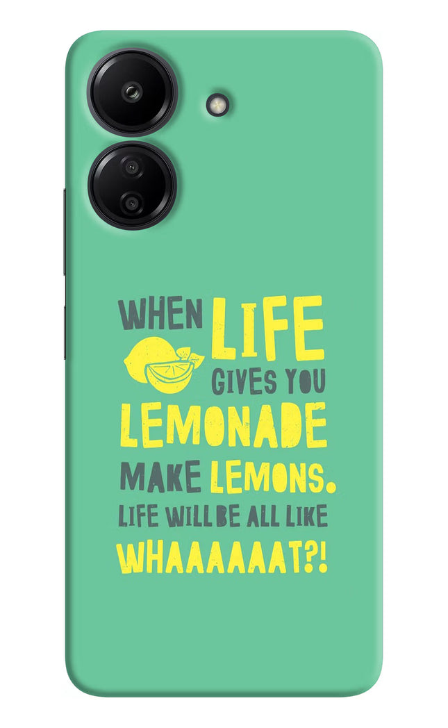 Quote Redmi 13C 4G Hard Case Back Cover by Casekaro