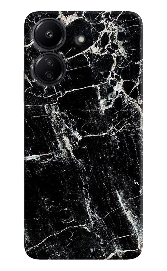 Black Marble Texture Redmi 13C 4G Hard Case Back Cover by Casekaro
