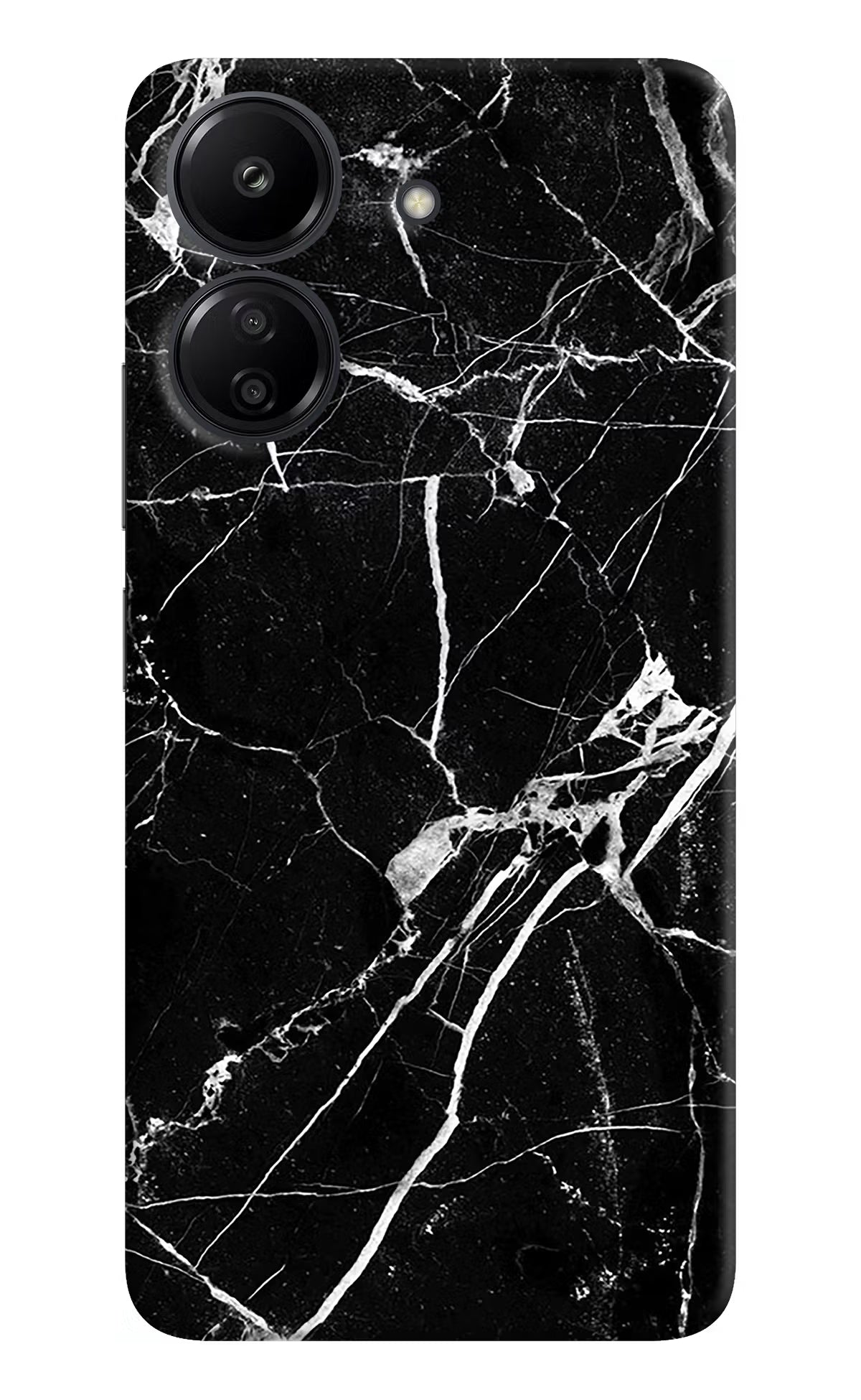 Black Marble Pattern Redmi 13C 4G Hard Case Back Cover by Casekaro