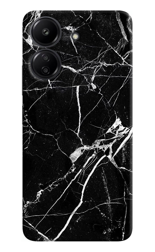 Black Marble Pattern Redmi 13C 4G Hard Case Back Cover by Casekaro
