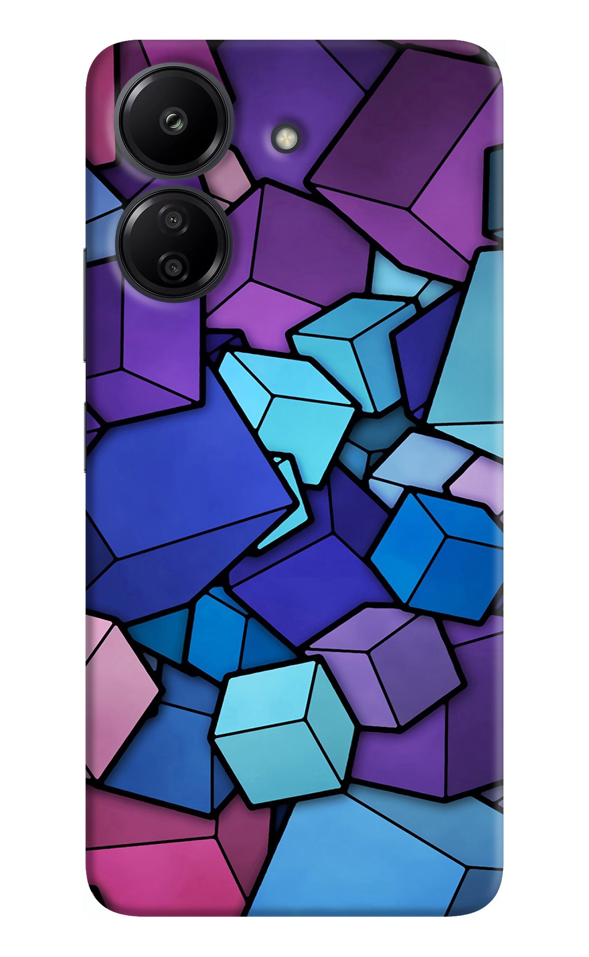 Cubic Abstract Redmi 13C 4G Back Cover