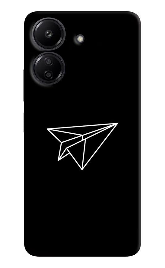 Paper Plane White Redmi 13C 4G Hard Case Back Cover by Casekaro