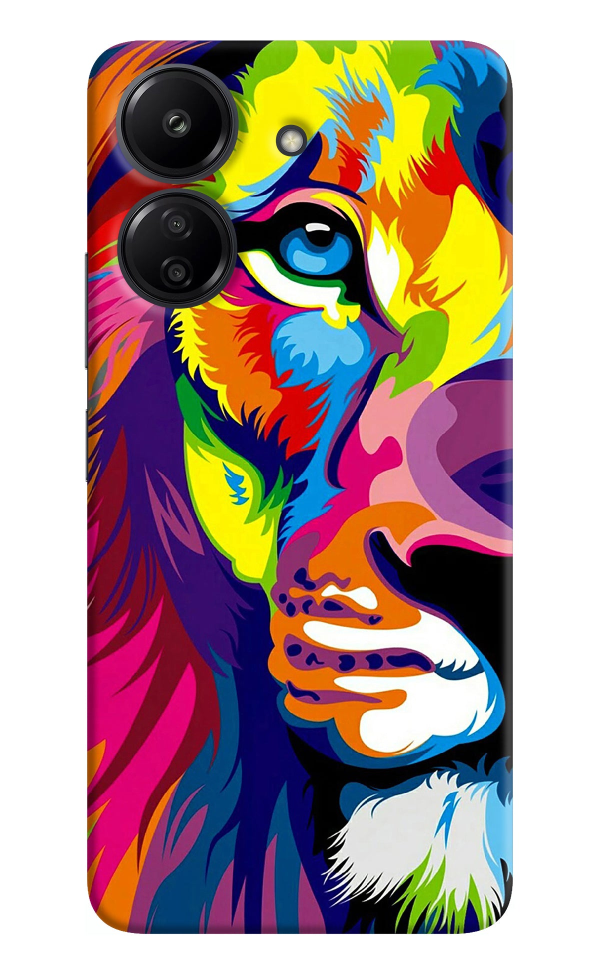 Lion Half Face Redmi 13C 4G Back Cover