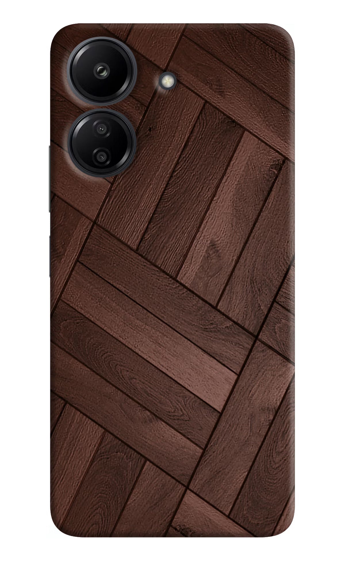 Wooden Texture Design Redmi 13C 4G Hard Case Back Cover by Casekaro