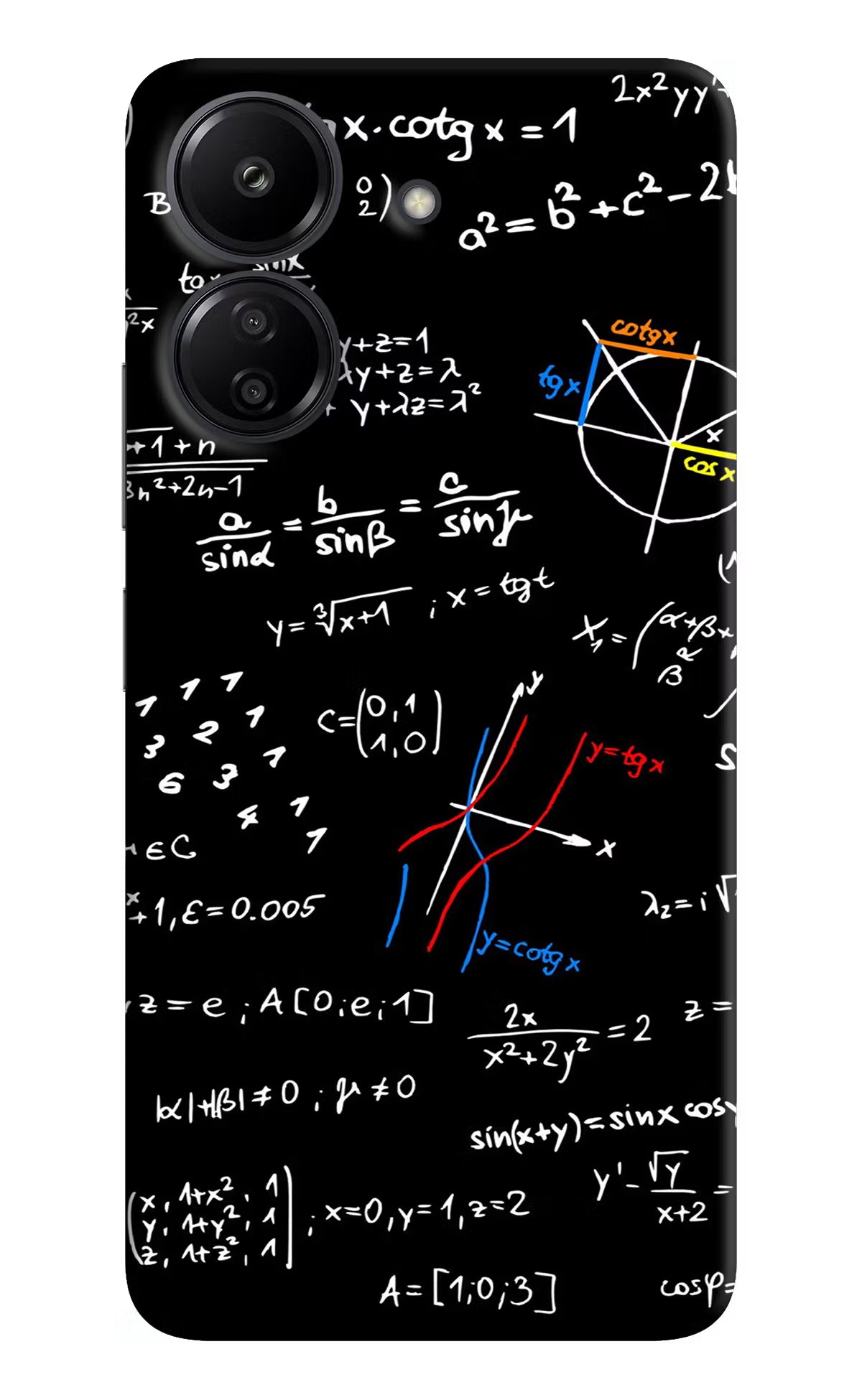 Mathematics Formula Redmi 13C 4G Hard Case Back Cover by Casekaro