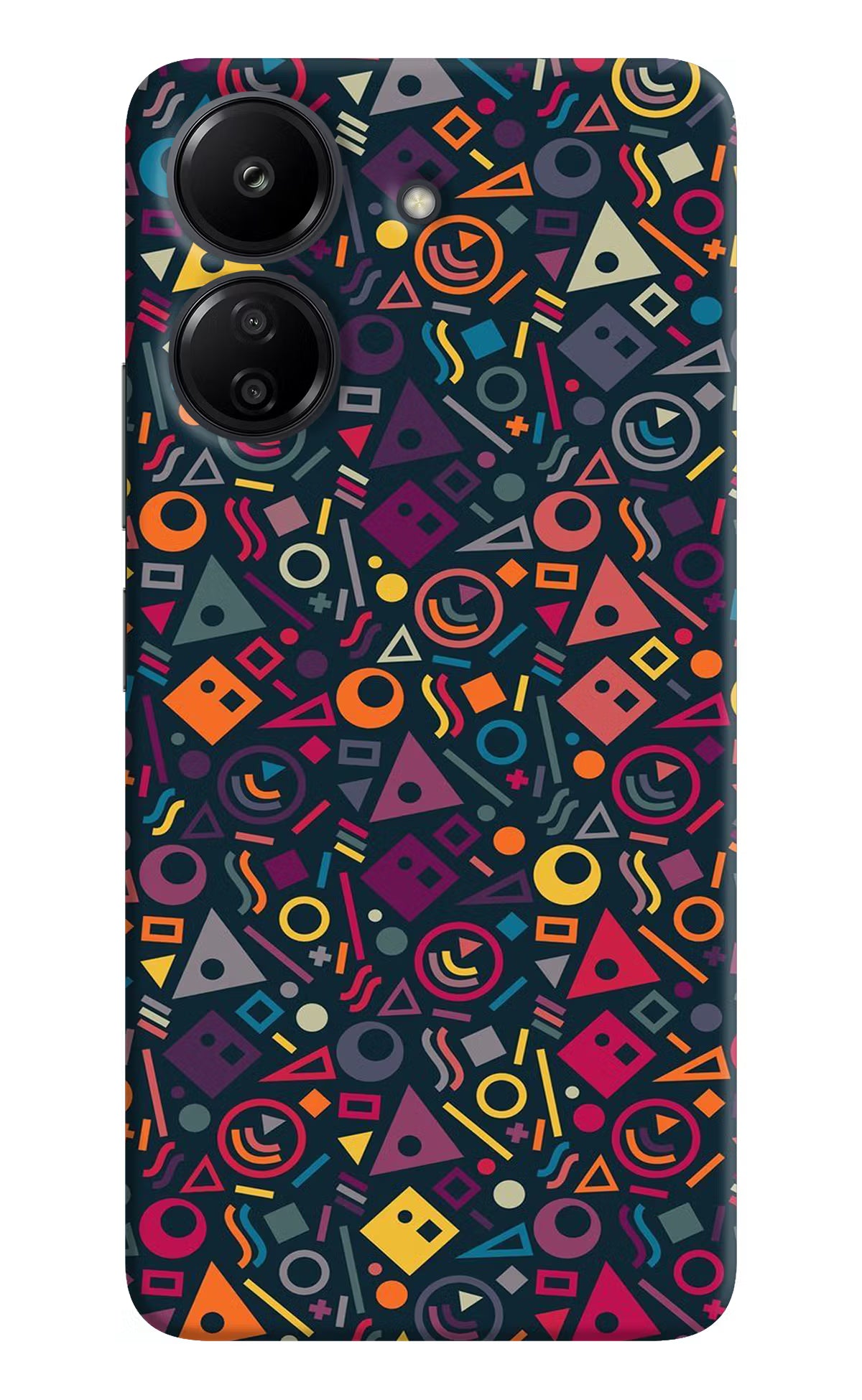Geometric Abstract Redmi 13C 4G Hard Case Back Cover by Casekaro