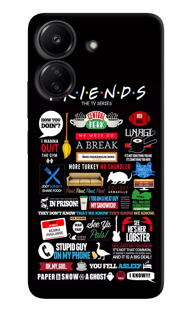 FRIENDS Redmi 13C 4G Hard Case Back Cover by Casekaro
