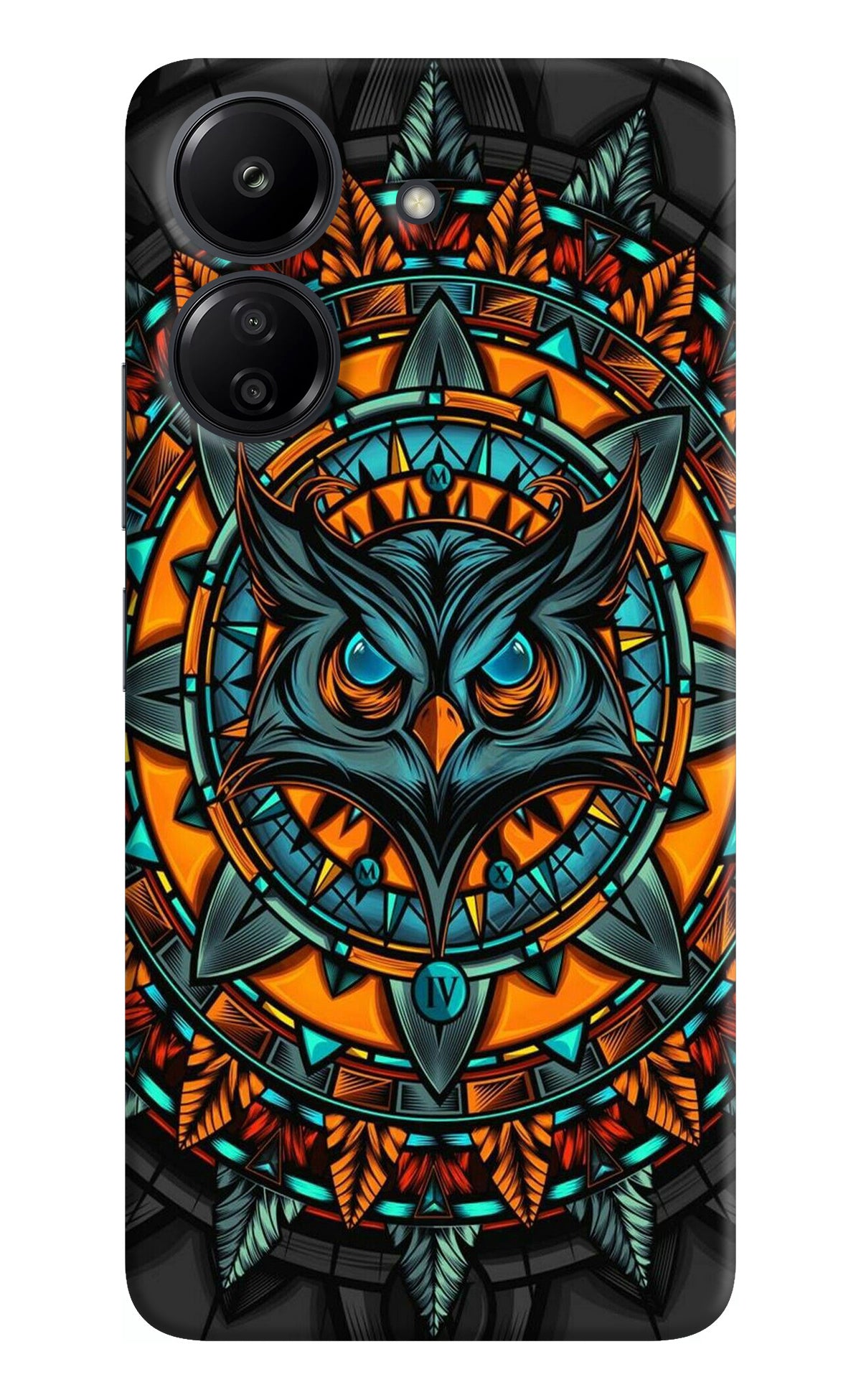 Angry Owl Art Redmi 13C 4G Back Cover