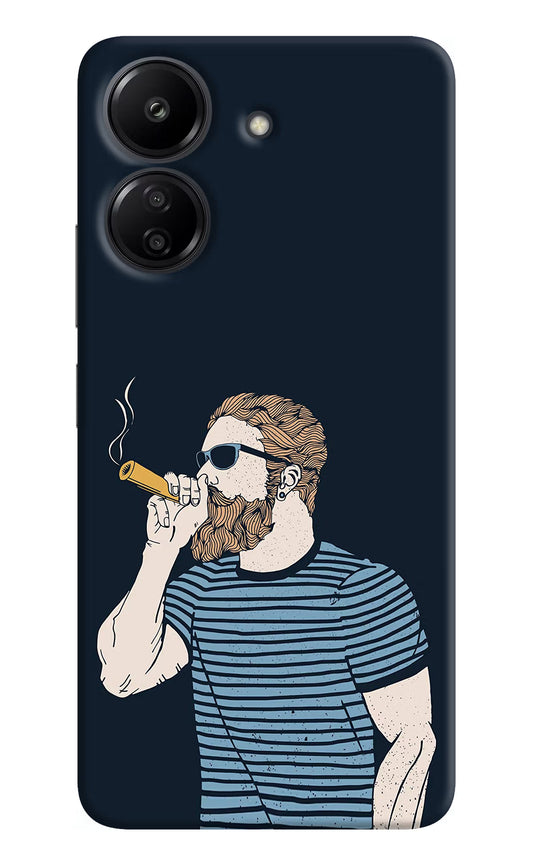 Smoking Redmi 13C 4G Hard Case Back Cover by Casekaro