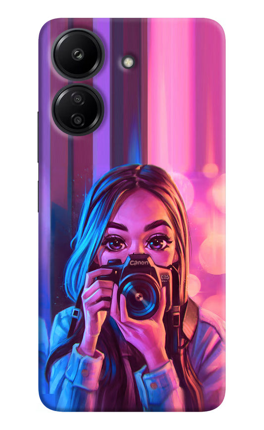 Girl Photographer Redmi 13C 4G Hard Case Back Cover by Casekaro