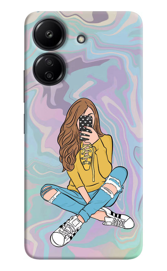 Selfie Girl Redmi 13C 4G Hard Case Back Cover by Casekaro