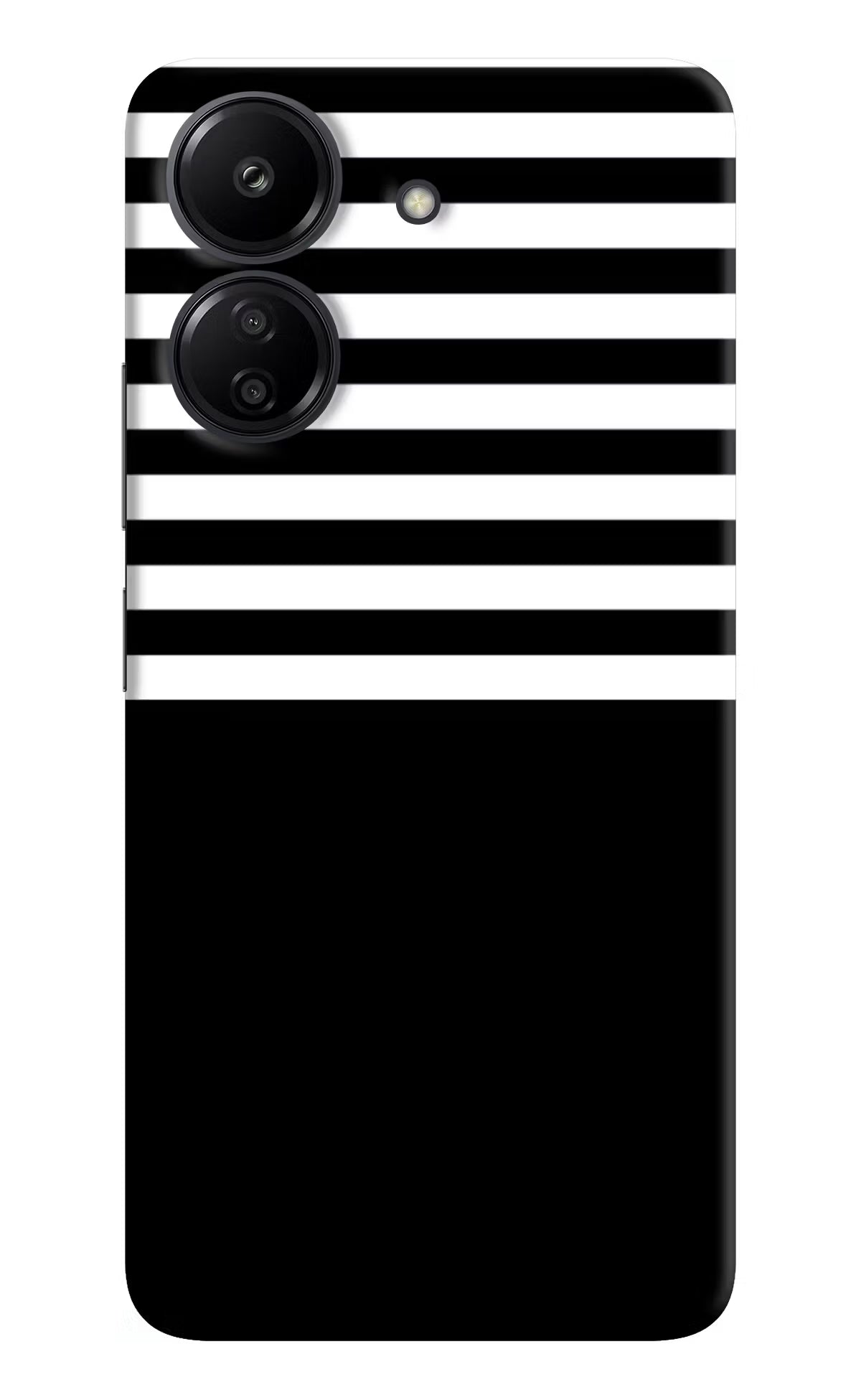 Black and White Print Redmi 13C 4G Hard Case Back Cover by Casekaro