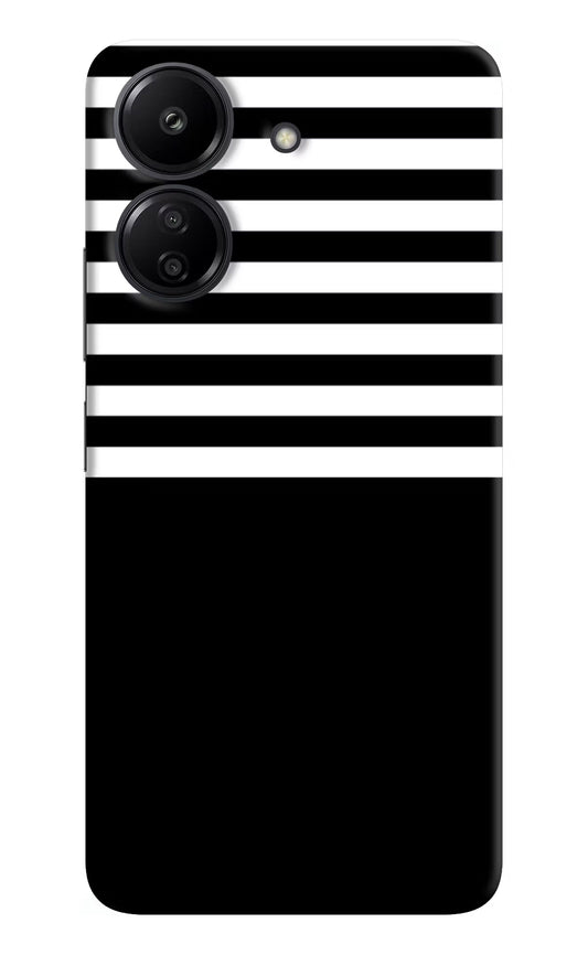 Black and White Print Redmi 13C 4G Hard Case Back Cover by Casekaro