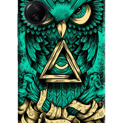 Green Owl Redmi 13C 4G Hard Case Back Cover by Casekaro