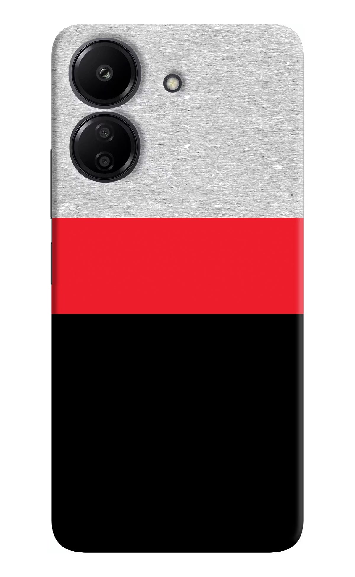 Tri Color Pattern Redmi 13C 4G Hard Case Back Cover by Casekaro