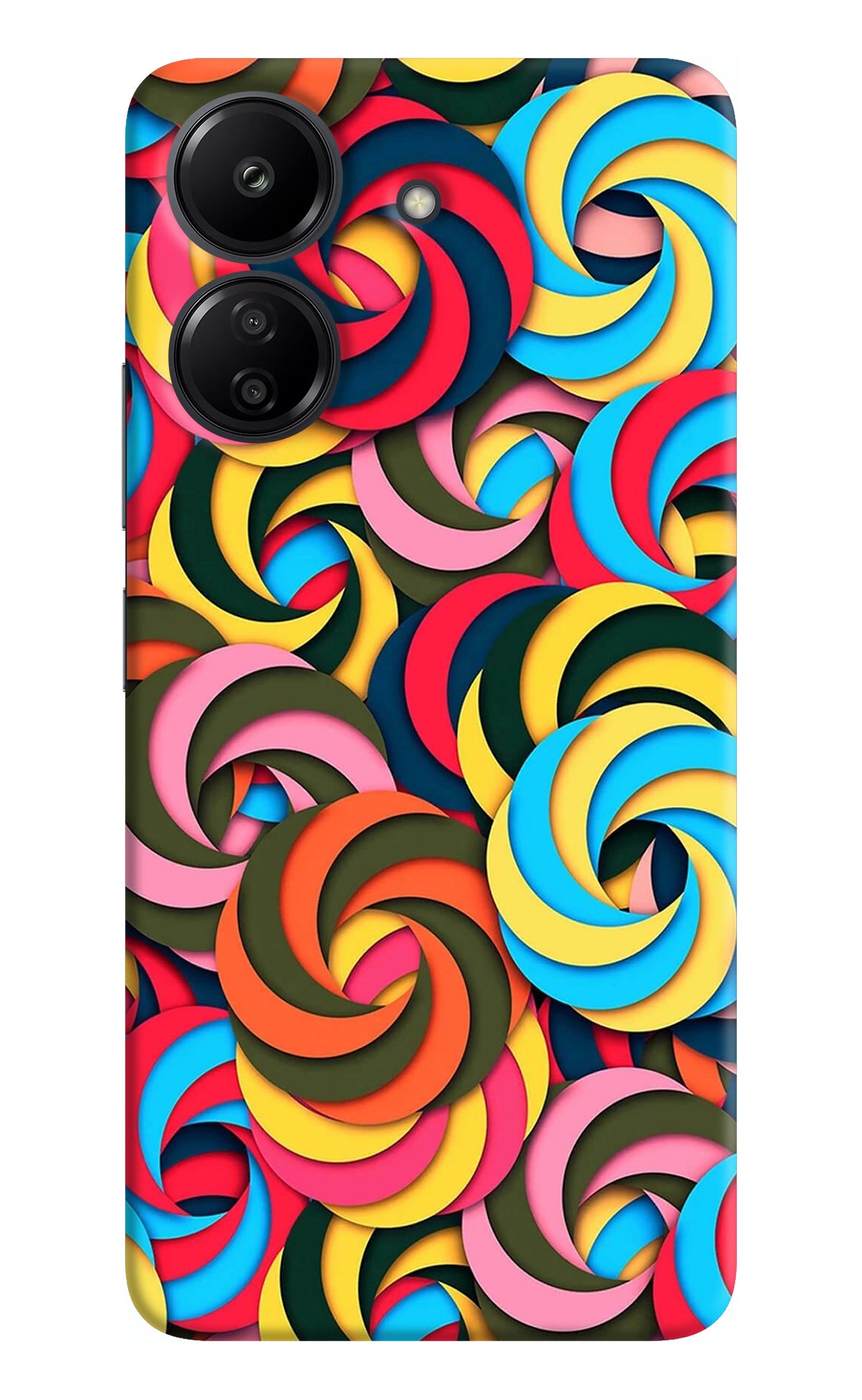 Spiral Pattern Redmi 13C 4G Back Cover