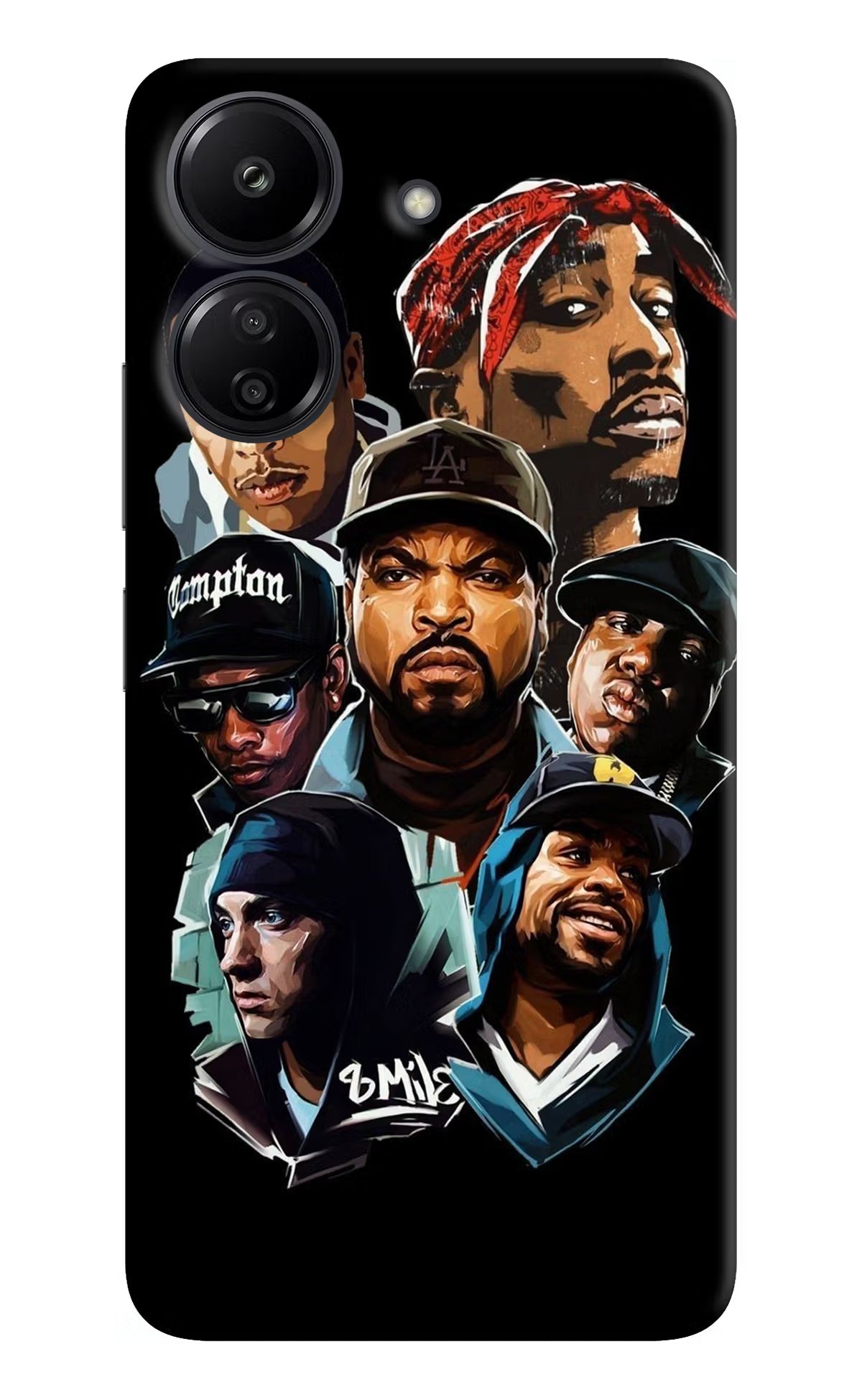Rappers Redmi 13C 4G Hard Case Back Cover by Casekaro