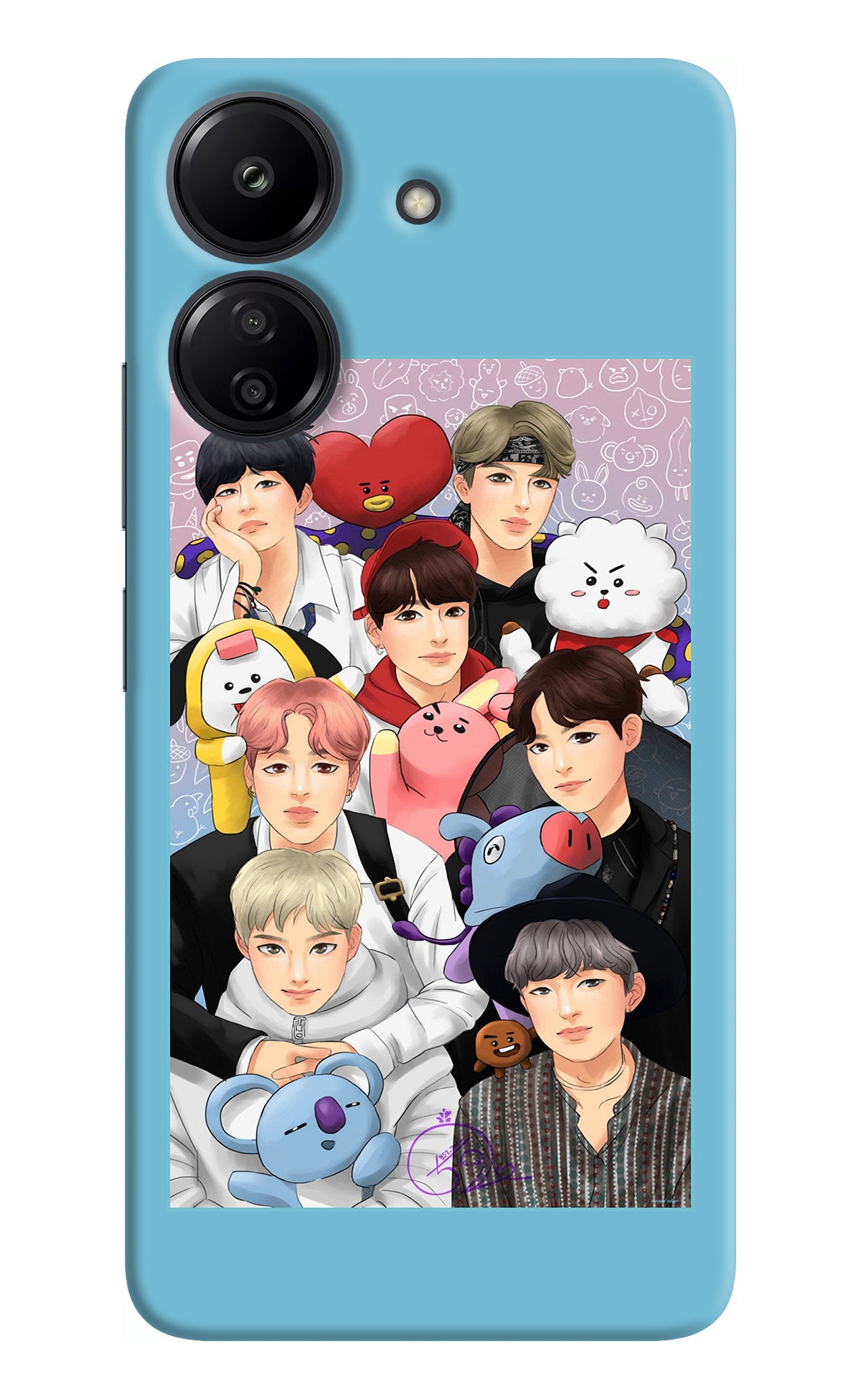 BTS with animals Redmi 13C 4G Back Cover