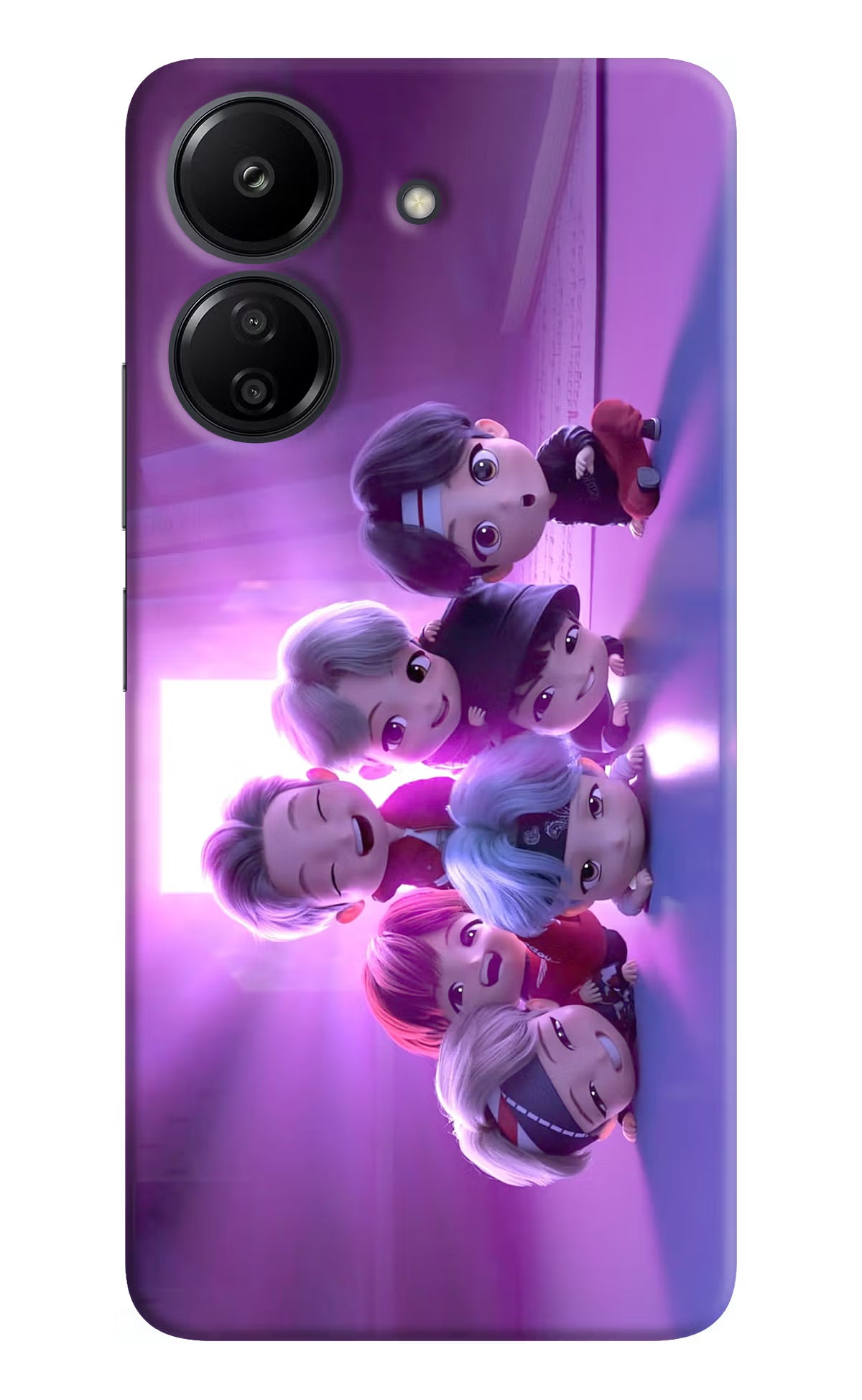 BTS Chibi Redmi 13C 4G Hard Case Back Cover by Casekaro