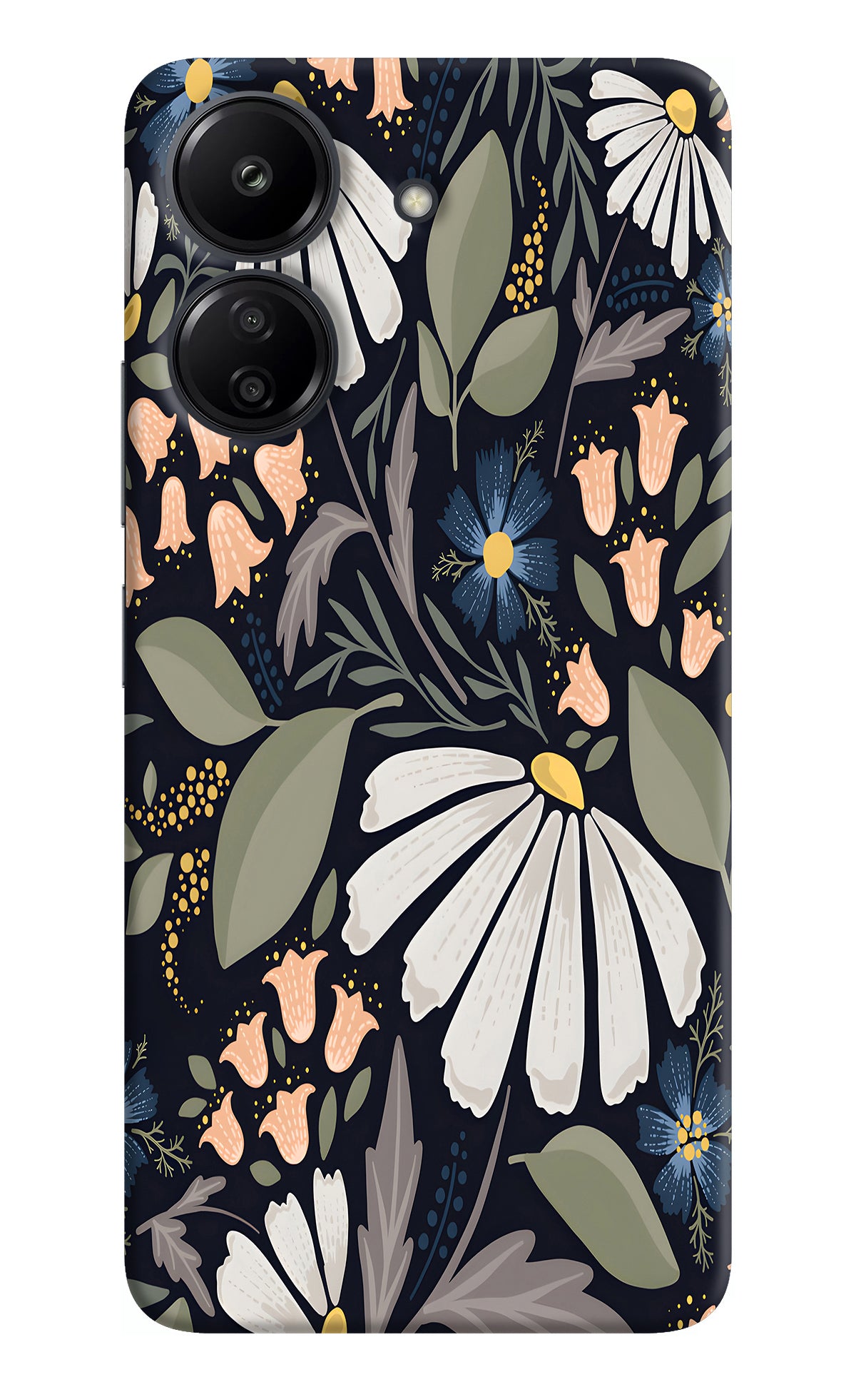 Flowers Art Redmi 13C 4G Back Cover