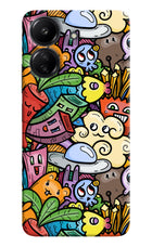 Veggie Doodle Redmi 13C 4G Hard Case Back Cover by Casekaro