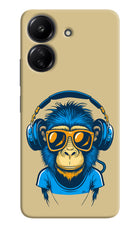 Monkey Headphone Redmi 13C 4G Hard Case Back Cover by Casekaro