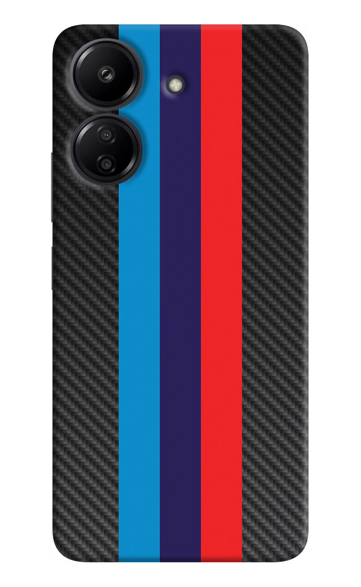 BMW Stripes Pattern Redmi 13C 4G Hard Case Back Cover by Casekaro