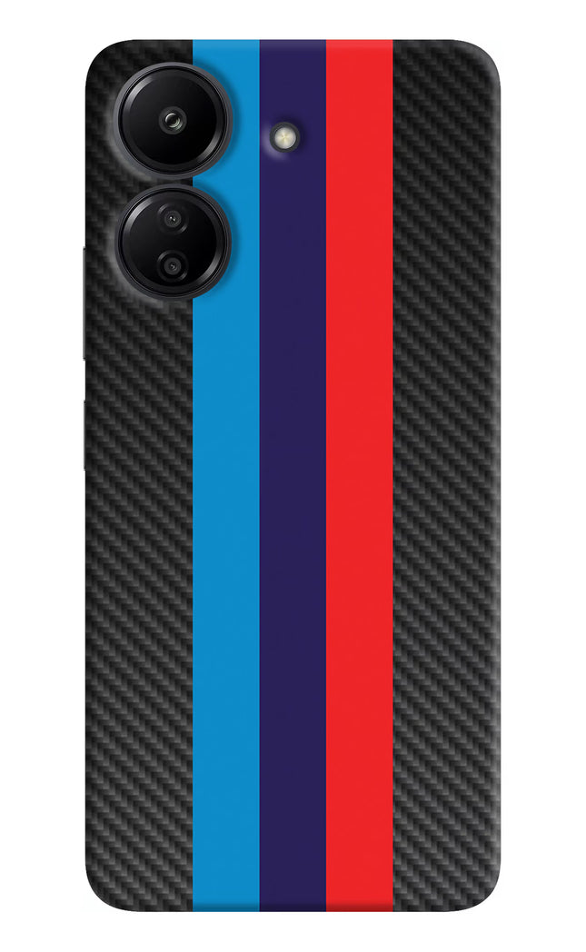 BMW Stripes Pattern Redmi 13C 4G Hard Case Back Cover by Casekaro