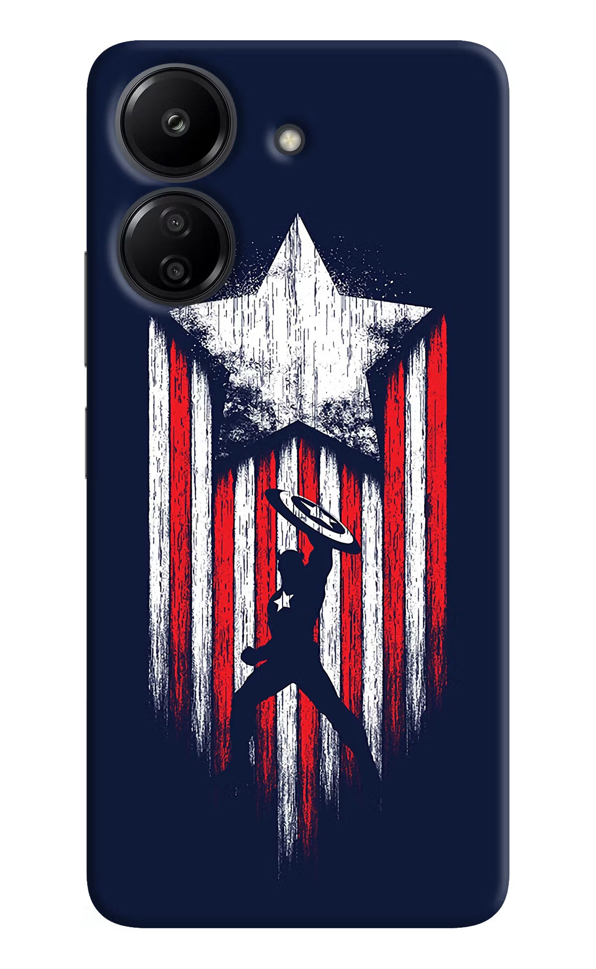 Captain America Marvel Art Redmi 13C 4G Hard Case Back Cover by Casekaro
