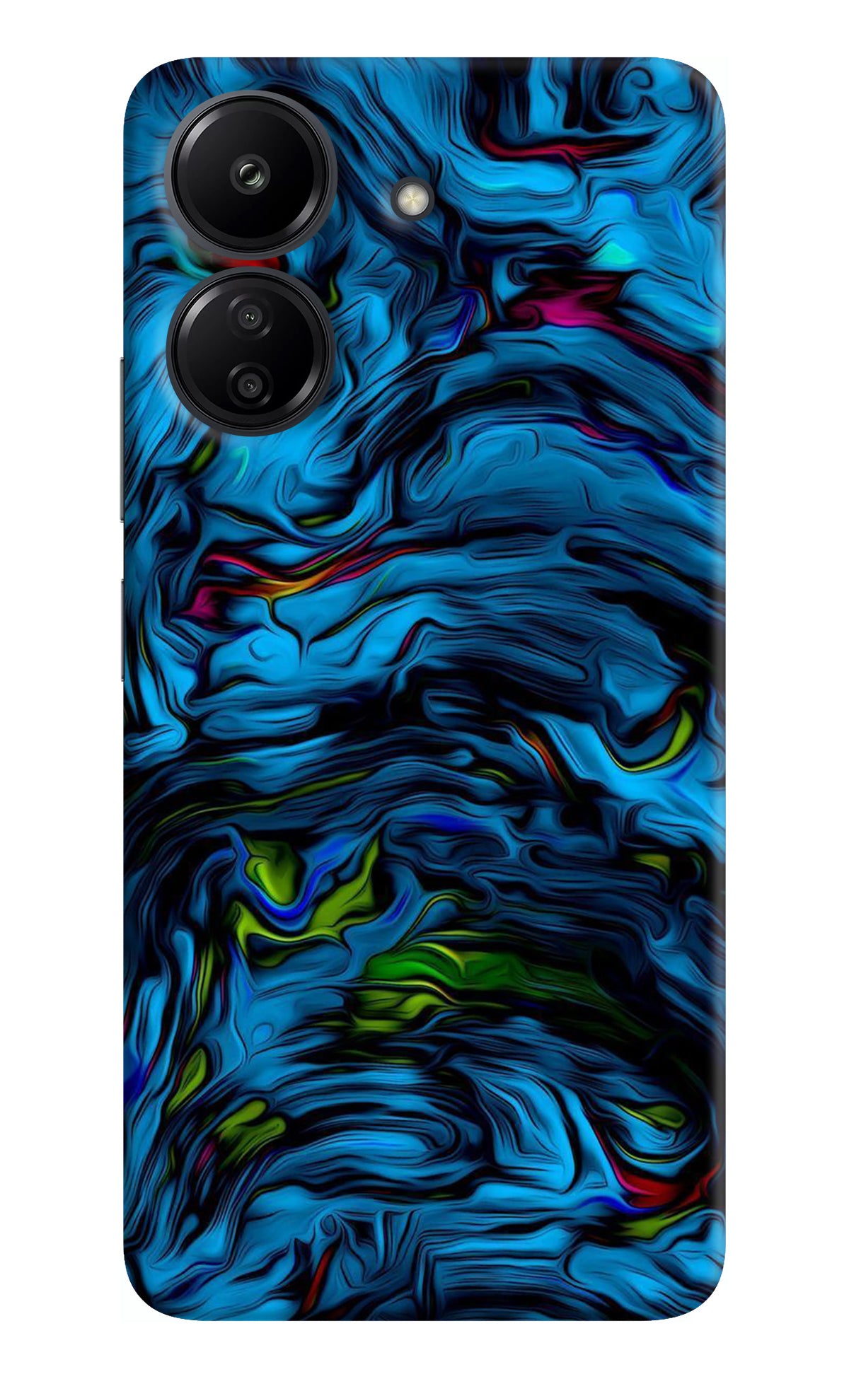 Dark Blue Abstract Redmi 13C 4G Back Cover