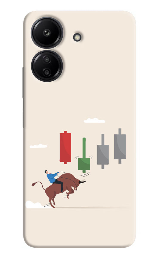 Bull Trading Momentum Redmi 13C 4G Hard Case Back Cover by Casekaro