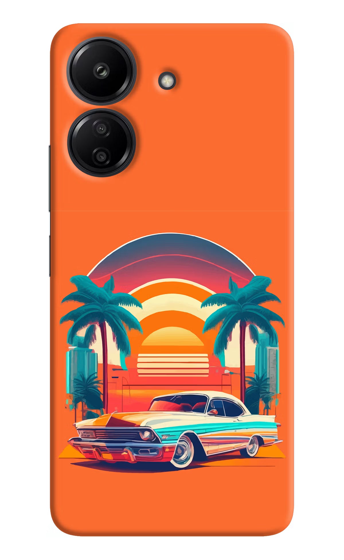 Palm Drive 80s Redmi 13C 4G Hard Case Back Cover by Casekaro