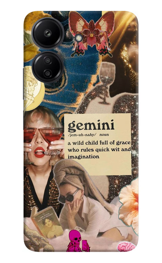Gemini Zodiac Redmi 13C 4G Hard Case Back Cover by Casekaro