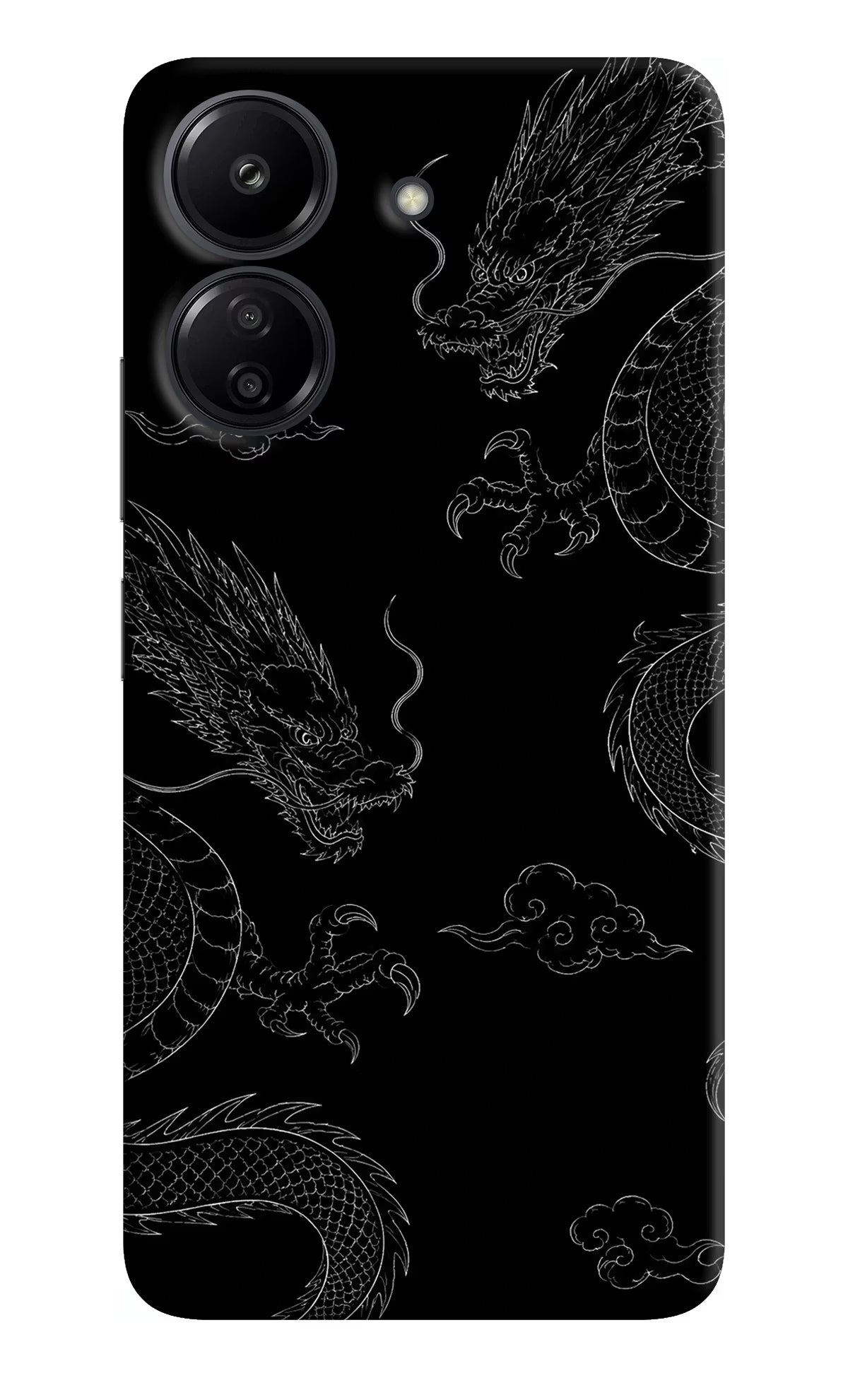Twin Dragons Redmi 13C 4G Hard Case Back Cover by Casekaro