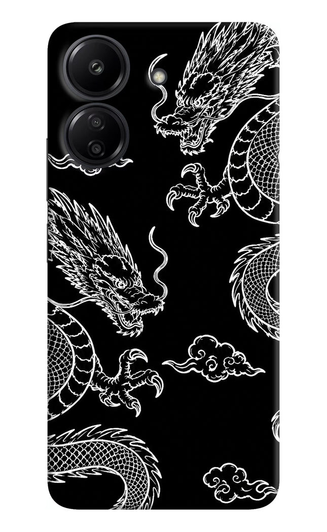 Twin Dragons Redmi 13C 4G Hard Case Back Cover by Casekaro