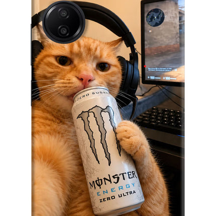 Gamer Cat Energy Redmi 13C 4G Hard Case Back Cover by Casekaro