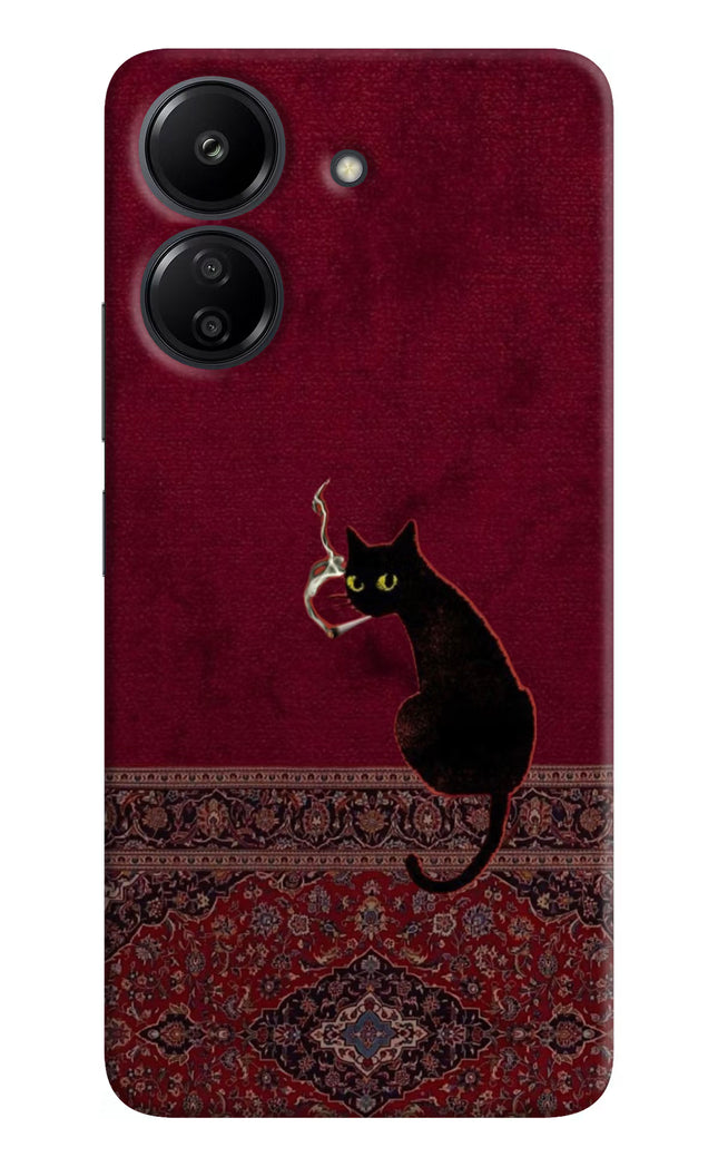 Midnight Cat Redmi 13C 4G Hard Case Back Cover by Casekaro